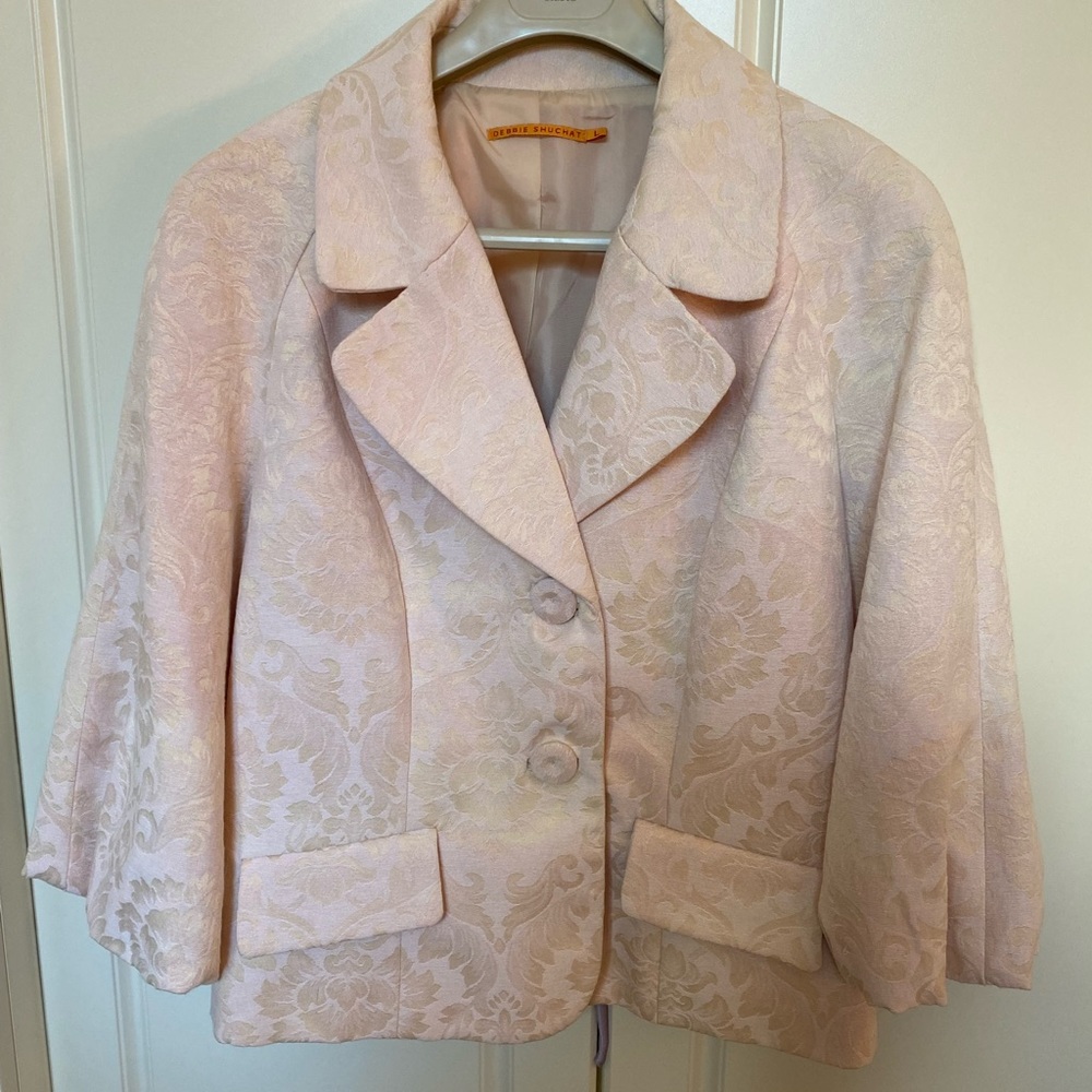 AMAZING BELL SLEEVE JACKET by DEBBIE SHUCHAT Sz L .